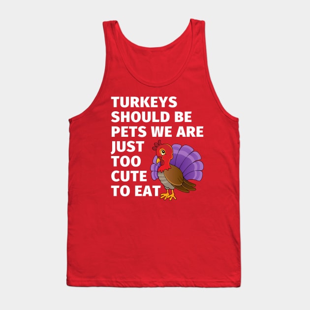 Red Turkey should be pets Thanksgiving Holiday Kids Design Tank Top by Syressence